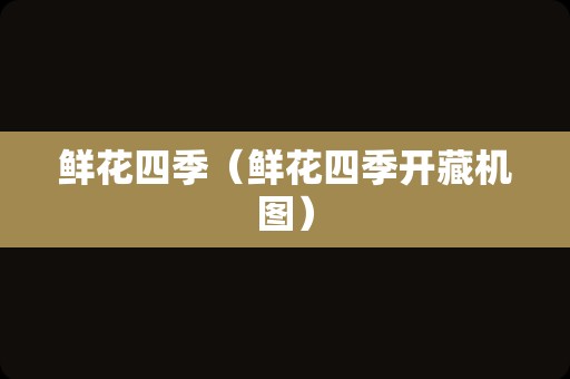 鲜花四季（鲜花四季开藏机图）