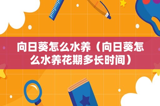 向日葵怎么水养（向日葵怎么水养花期多长时间）