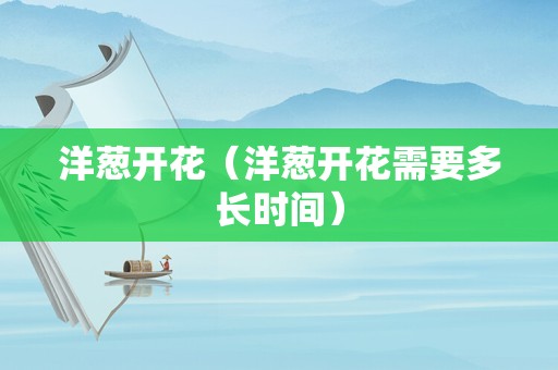 洋葱开花（洋葱开花需要多长时间）