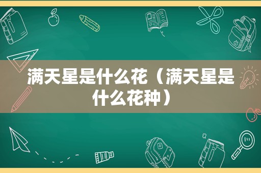 满天星是什么花（满天星是什么花种）