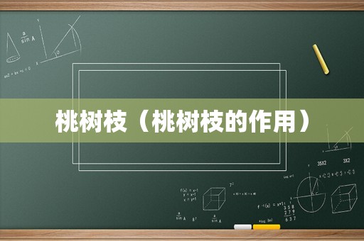 桃树枝（桃树枝的作用）