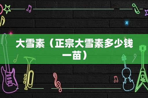 大雪素（正宗大雪素多少钱一苗）