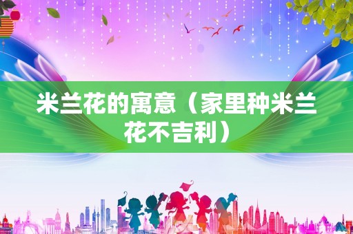 米兰花的寓意（家里种米兰花不吉利）