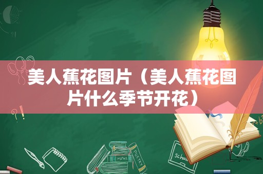 美人蕉花图片（美人蕉花图片什么季节开花）