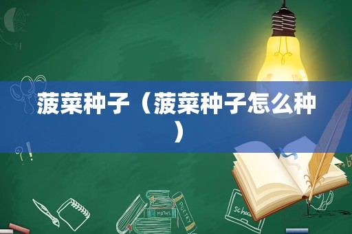 菠菜种子（菠菜种子怎么种）