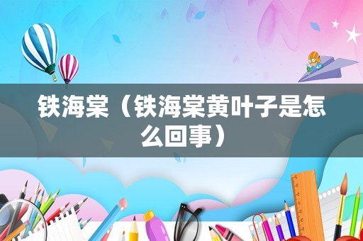 铁海棠（铁海棠黄叶子是怎么回事）