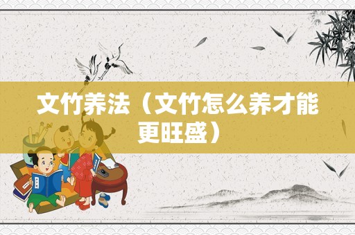 文竹养法（文竹怎么养才能更旺盛）