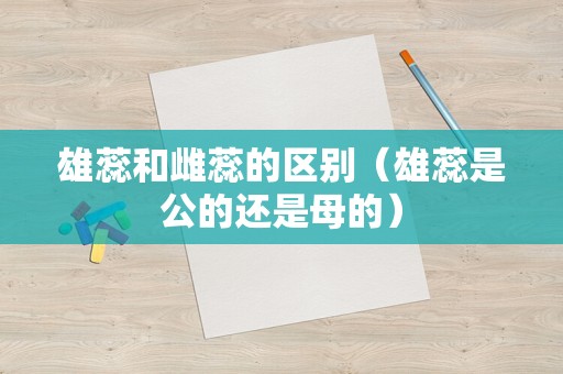 雄蕊和雌蕊的区别（雄蕊是公的还是母的）