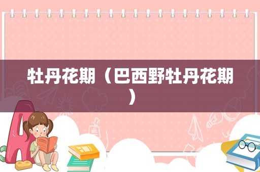 牡丹花期（巴西野牡丹花期）