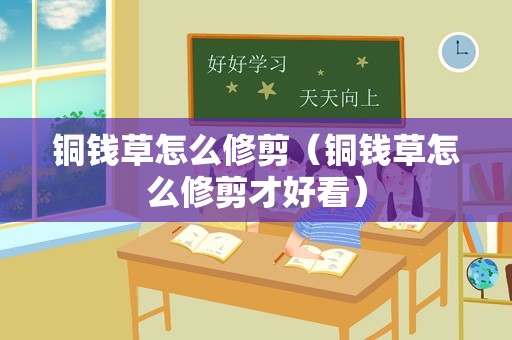 铜钱草怎么修剪（铜钱草怎么修剪才好看）