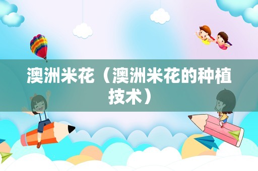 澳洲米花（澳洲米花的种植技术）