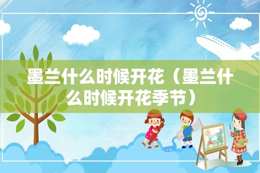 墨兰什么时候开花（墨兰什么时候开花季节）