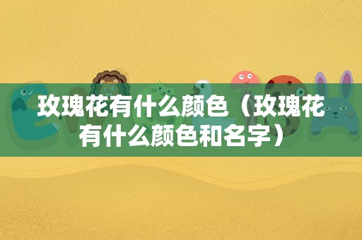 玫瑰花有什么颜色（玫瑰花有什么颜色和名字）