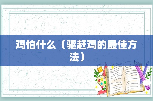 鸡怕什么（驱赶鸡的最佳方法）