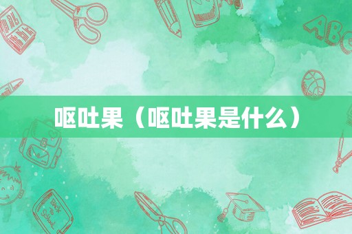 呕吐果（呕吐果是什么）