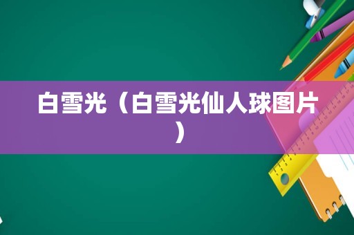 白雪光（白雪光仙人球图片）