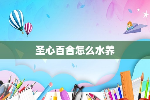 圣心百合怎么水养