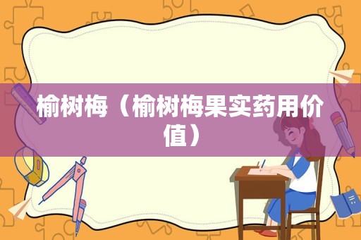 榆树梅（榆树梅果实药用价值）