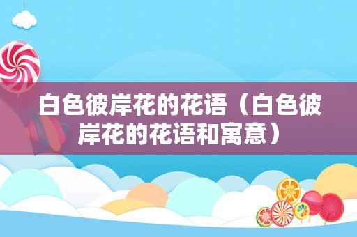 白色彼岸花的花语（白色彼岸花的花语和寓意）