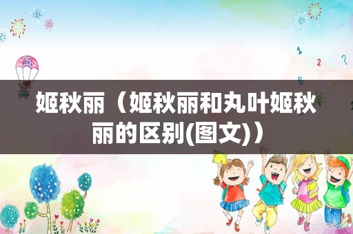 姬秋丽（姬秋丽和丸叶姬秋丽的区别(图文)）