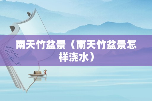 南天竹盆景（南天竹盆景怎样浇水）