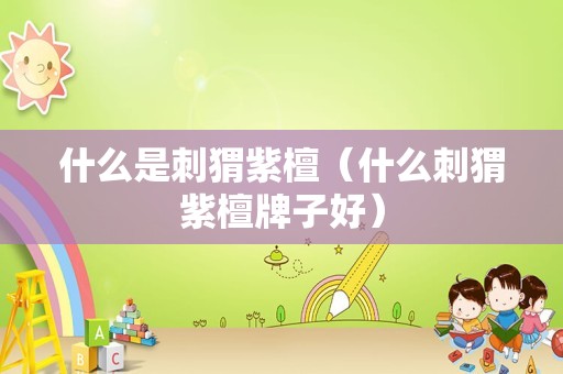 什么是刺猬紫檀（什么刺猬紫檀牌子好）