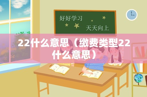 22什么意思（缴费类型22什么意思）