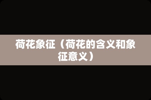 荷花象征（荷花的含义和象征意义）