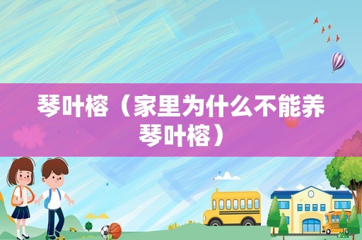 琴叶榕（家里为什么不能养琴叶榕）