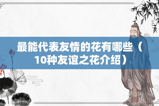最能代表友情的花有哪些（10种友谊之花介绍）