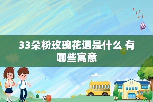 33朵粉玫瑰花语是什么 有哪些寓意