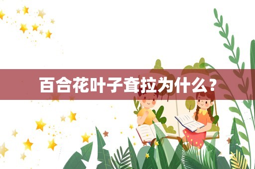百合花叶子耷拉为什么？