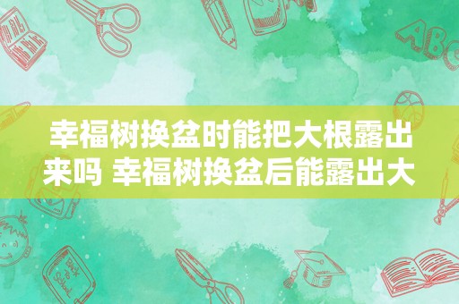 幸福树换盆时能把大根露出来吗 幸福树换盆后能露出大根吗