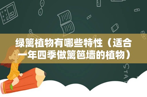 绿篱植物有哪些特性（适合一年四季做篱笆墙的植物）