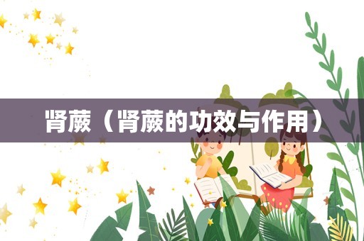 肾蕨（肾蕨的功效与作用）