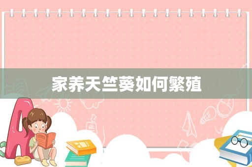 家养天竺葵如何繁殖