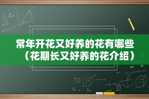 常年开花又好养的花有哪些（花期长又好养的花介绍）