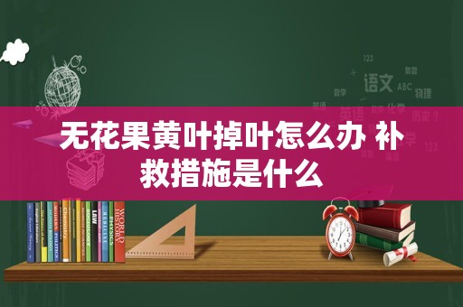 无花果黄叶掉叶怎么办 补救措施是什么