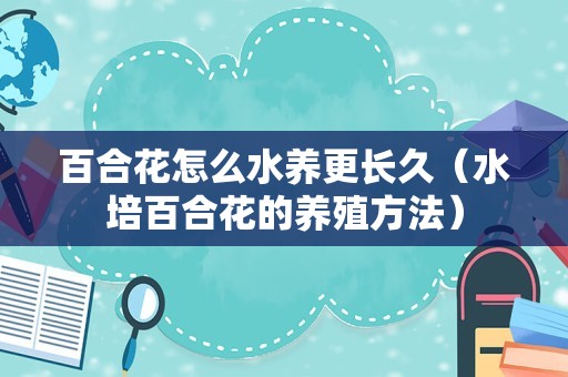 百合花怎么水养更长久（水培百合花的养殖方法）