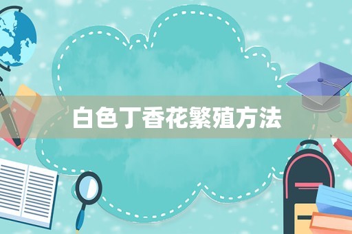 白色丁香花繁殖方法