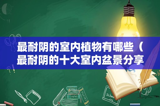最耐阴的室内植物有哪些（最耐阴的十大室内盆景分享）