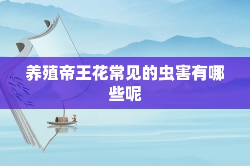 养殖帝王花常见的虫害有哪些呢