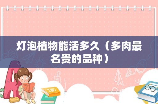 灯泡植物能活多久（多肉最名贵的品种）