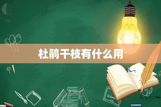 杜鹃干枝有什么用