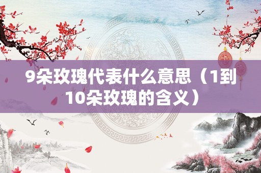 9朵玫瑰代表什么意思（1到10朵玫瑰的含义）