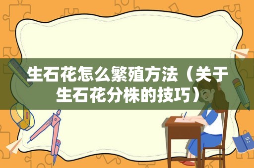 生石花怎么繁殖方法（关于生石花分株的技巧）