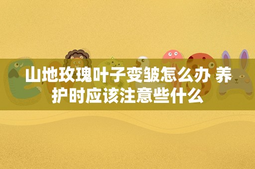 山地玫瑰叶子变皱怎么办 养护时应该注意些什么