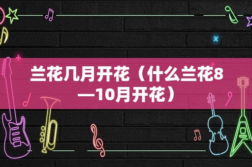 兰花几月开花（什么兰花8—10月开花）