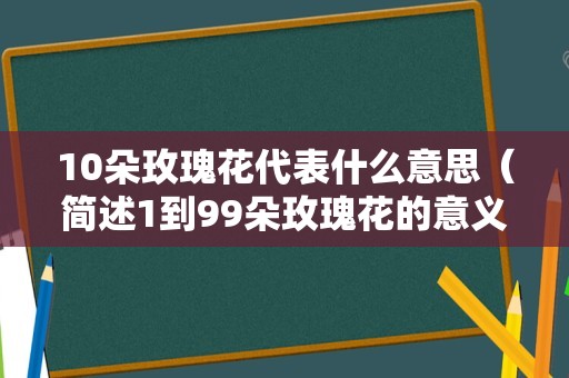 10朵玫瑰花代表什么意思（简述1到99朵玫瑰花的意义）