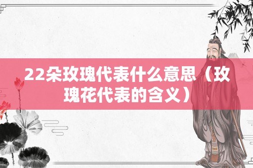 22朵玫瑰代表什么意思（玫瑰花代表的含义）